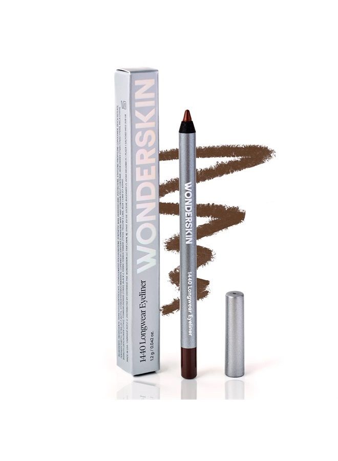 Wonderskin 1440 Longwear Brown Eyeliner Pencils Waterproof Eyeliner Pencil, Eye Makeup Brown Eyebrow Pencil Long Lasting Smudge Proof (Brown Sugar) - Image 1