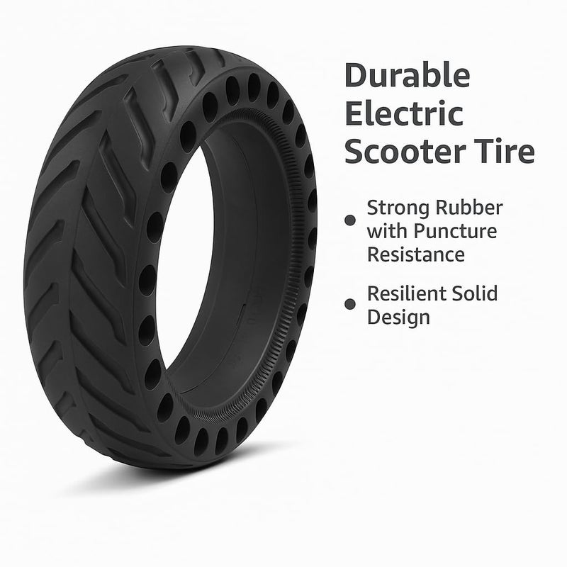 FUKUKAWA 8.50x2 Solid Scooter Tire – 8.5 Inch Puncture-Proof Rubber Replacement Wheel for Electric Scooters, Explosion-Proof, Anti-Skid, Shock Absorbing, Universal Front & Rear Tire - Image 4