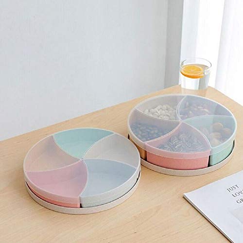 N M Z ABS Plastic Solid Fruit Tray Compartment Candy Box Food Container Multi Color 1 Pcs - Image 5