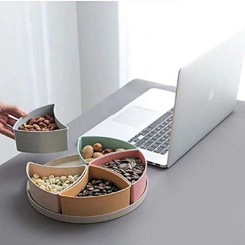 N M Z ABS Plastic Solid Fruit Tray Compartment Candy Box Food Container Multi Color 1 Pcs - Image 3