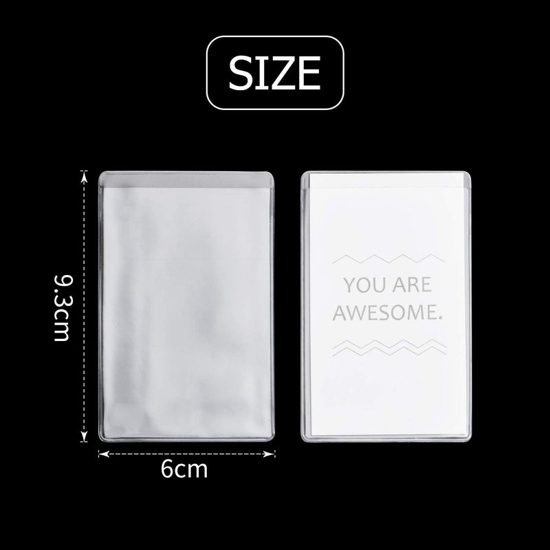 BronaGrand Transparent Credit Card Sleeves,20pcs Credit Card Holder Sleeve Clear Waterproof Credit Card Protector Plastic Card Holder Inserts for Insurance License ID Business Social Insurance Card - Image 3