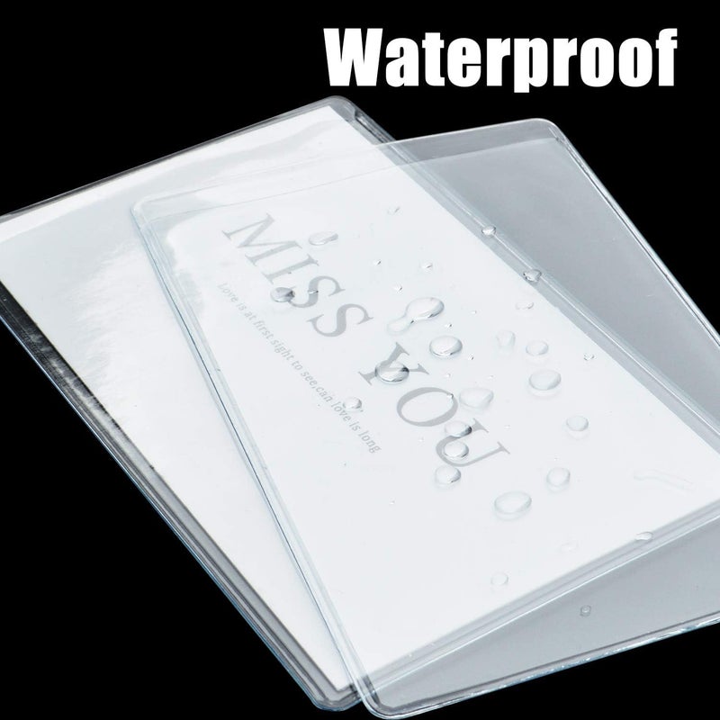 BronaGrand Transparent Credit Card Sleeves,20pcs Credit Card Holder Sleeve Clear Waterproof Credit Card Protector Plastic Card Holder Inserts for Insurance License ID Business Social Insurance Card - Image 5