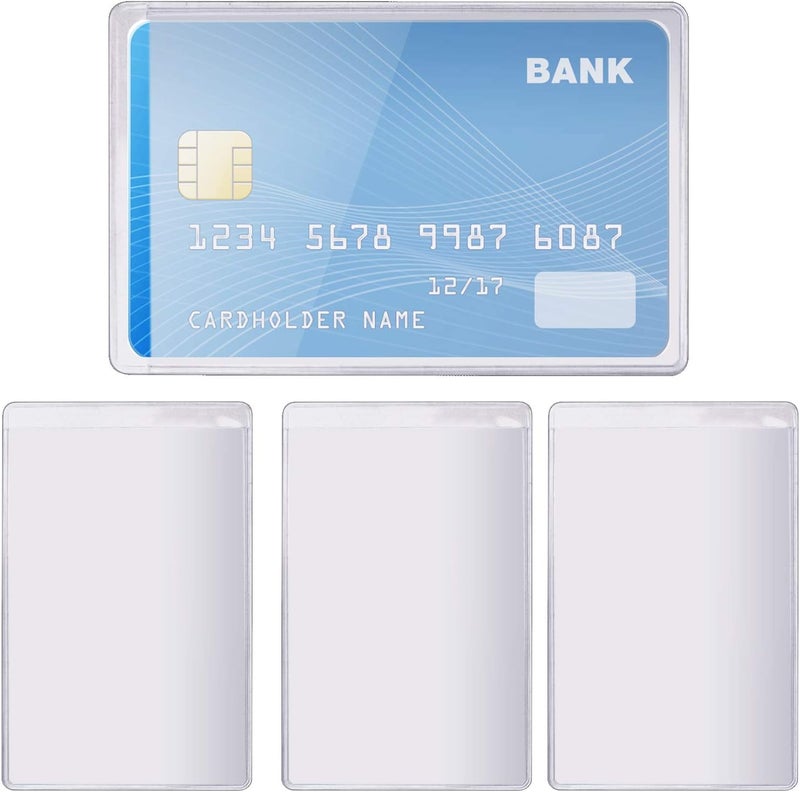BronaGrand Transparent Credit Card Sleeves,20pcs Credit Card Holder Sleeve Clear Waterproof Credit Card Protector Plastic Card Holder Inserts for Insurance License ID Business Social Insurance Card - Image 1