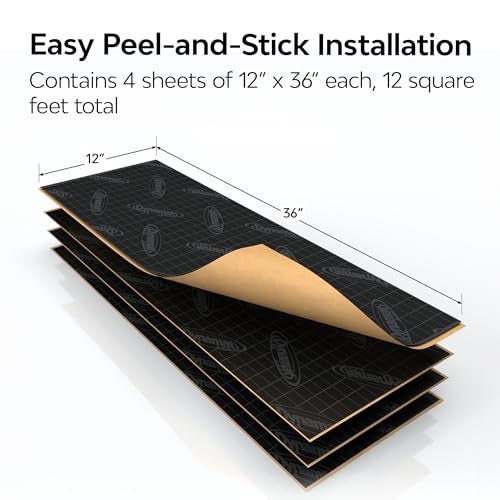Dynamat Xtreme Sound Deadening Car Insulation Door Kit 10435 – Pre Cut Noise Dampening Kit for 2 Standard Car Doors – Easy Self Adhesive Install – Made in USA – 4 Sheets 12”x36” Each, 12 sq ft total - Image 4