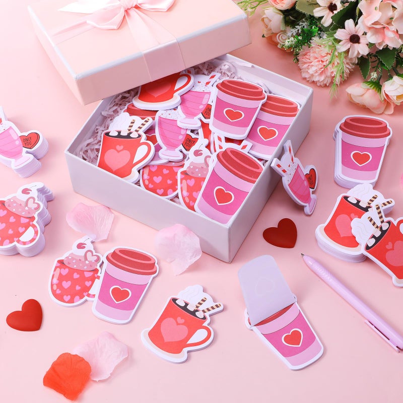 Janlaugh 48 Pads 1440 Sheets Valentines Day Sticky Notes Heart Note Pad Self Adhesive Memo Pads Teachers Appreciation Gifts Cute Gifts - Image 2