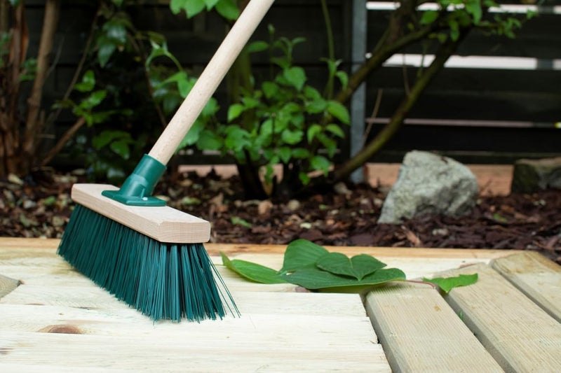 YORK Wooden Wide Broom with Hard & Durable bristles- Multipurpose Cleaning Brush with Long Handle-Effective for Bathroom, Outdoor Floor Cleaning-Wet and Dry (60 CM) - Image 4