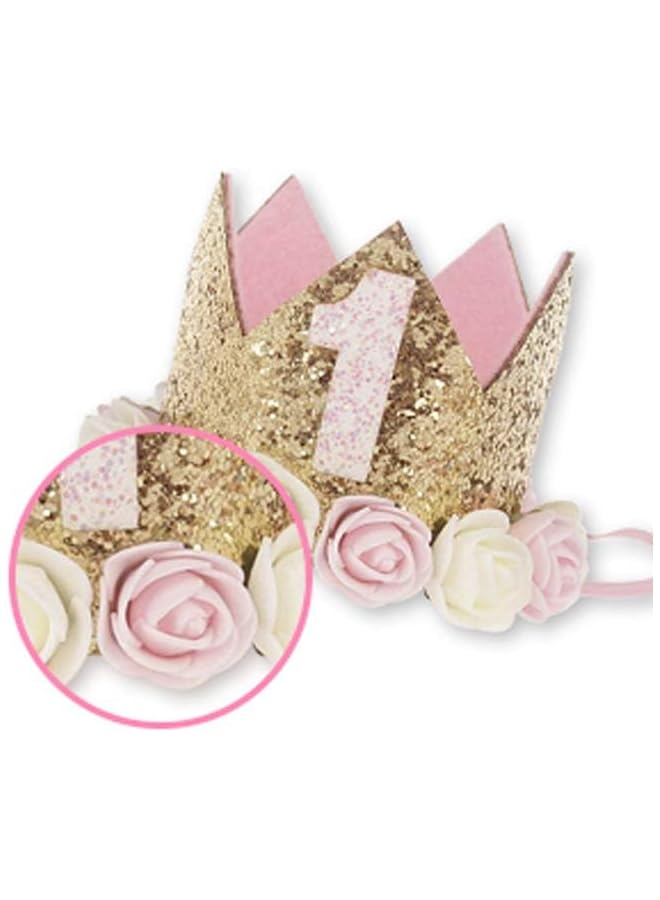 إيروريكس عصابة رأس لطيفة لحفلة عيد ميلاد الطفل الأول، تاج زهور، عصابة رأس، قبعة لحفلة عيد الميلاد الأول، عصابات شعر - Image 2