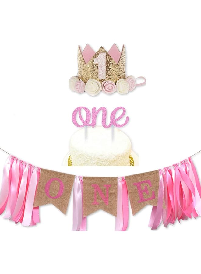 إيروريكس عصابة رأس لطيفة لحفلة عيد ميلاد الطفل الأول، تاج زهور، عصابة رأس، قبعة لحفلة عيد الميلاد الأول، عصابات شعر - Image 3