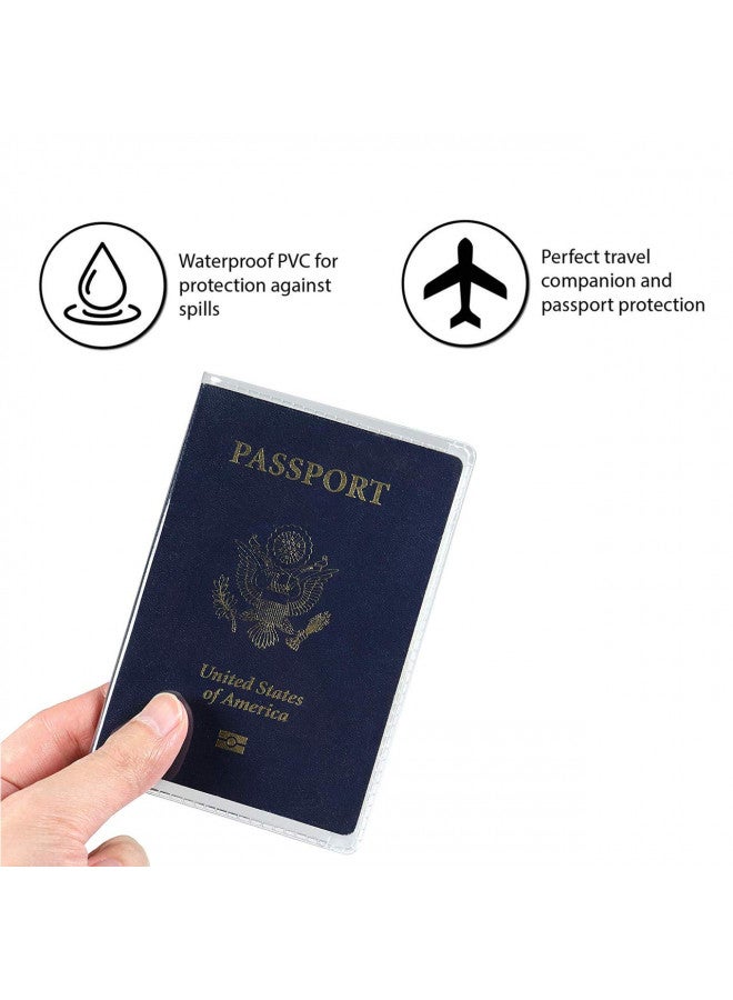 Arsmat 5 Pack Clear Passport Cover, Clear Passport Holder Travel Document Organizer, Plastic US Passport Hold - Image 2