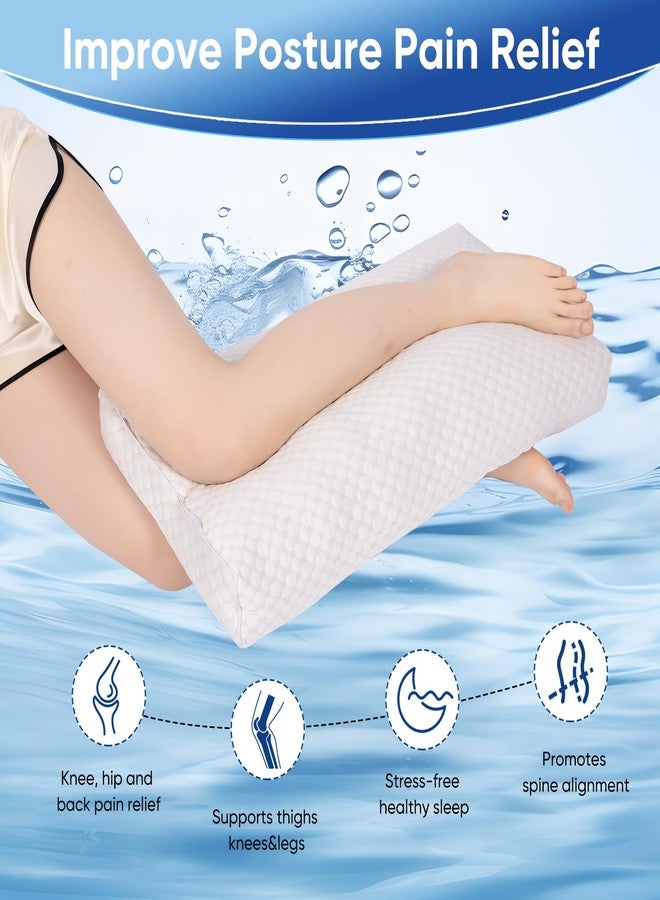 MINUPWELL Cooling Knee Pillow for Side Sleeper, 6"Leg Pillow for Side Sleeping, 100% Cooling Fabric Pillow for Between Knees While Sleeping - High Support Alternative for Relieving Leg, Back, and Knee Pain - Image 2