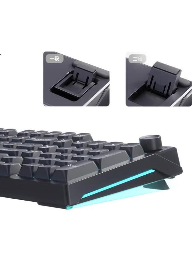 HP Hp K500F Mechanical Feel Keyboard, Wireless Bluetooth Tri-Mode, Quiet Multifunctional Knob, For Office, Gaming, Desktop, Laptop, Universal, Black, 98-Key Layout - Image 1