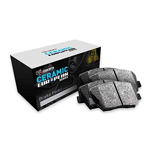R1 Concepts Rear CERAMIC European Series Brake Pads With Rubber Steel Rubber Shims 2600091900 - Image 1