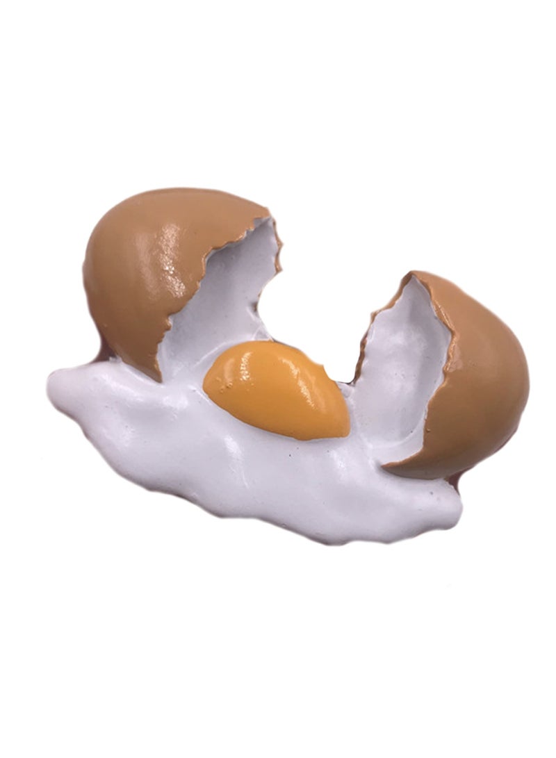 Broken Egg Refrigerator Magnet, 3d Simulation Food Resin Refrigerator Magnet Household Refrigerator Magnet Home Decoration Accessories - Image 1