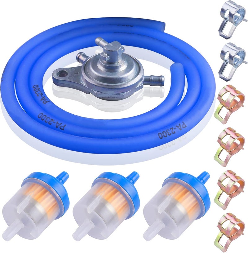 ORAEVY Gas Fuel Filter Hose Tube Line with Vacuum Fuel Pump Petcock for GY6 50cc 150cc - Image 1