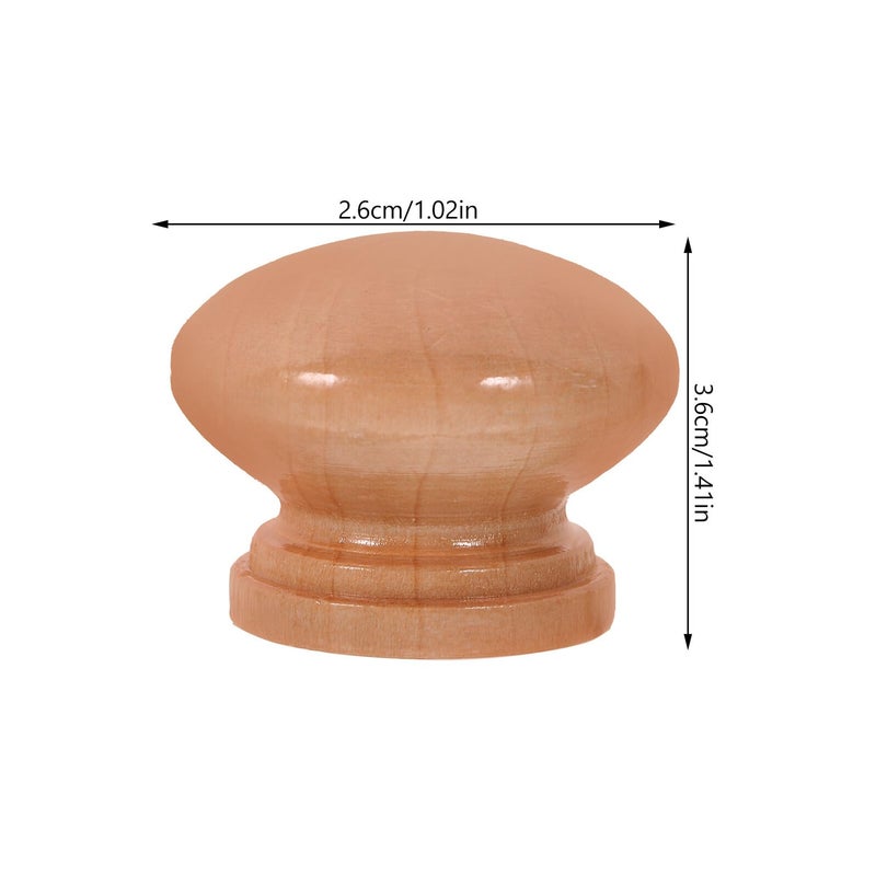 Natural Wood Color Cabinet Knobs Drawer Pull Handles 3 6cm X 2 6cm Single Hole Pack Of 20 - Image 3