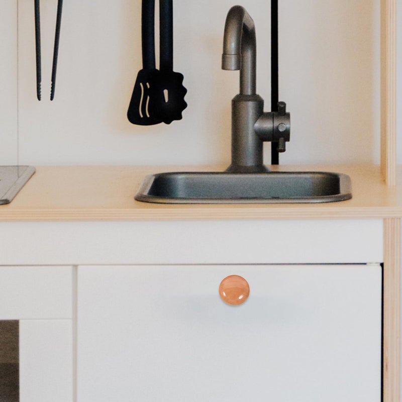 Natural Wood Color Cabinet Knobs Drawer Pull Handles 3 6cm X 2 6cm Single Hole Pack Of 20 - Image 5