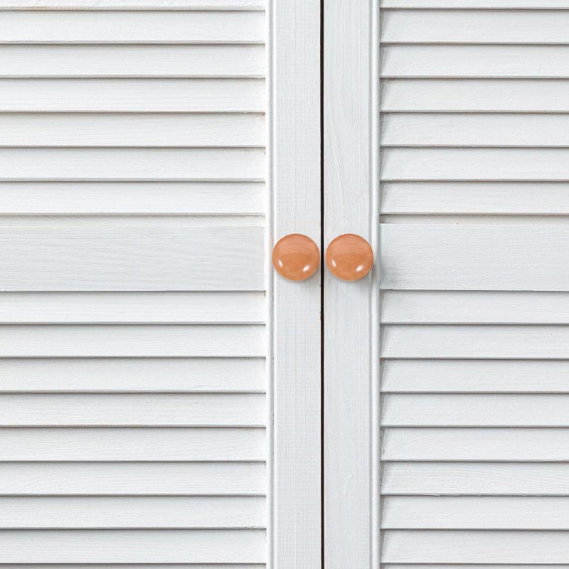 Natural Wood Color Cabinet Knobs Drawer Pull Handles 3 6cm X 2 6cm Single Hole Pack Of 20 - Image 4