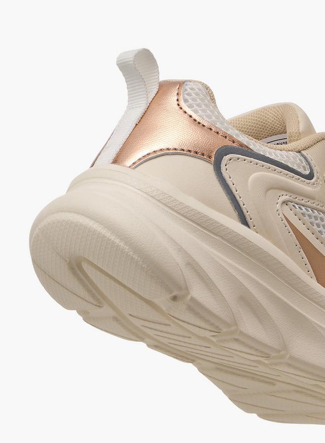 Flora Bella By Shoexpress Girls Panelled Sneakers with Hook and Loop Closure - Image 5