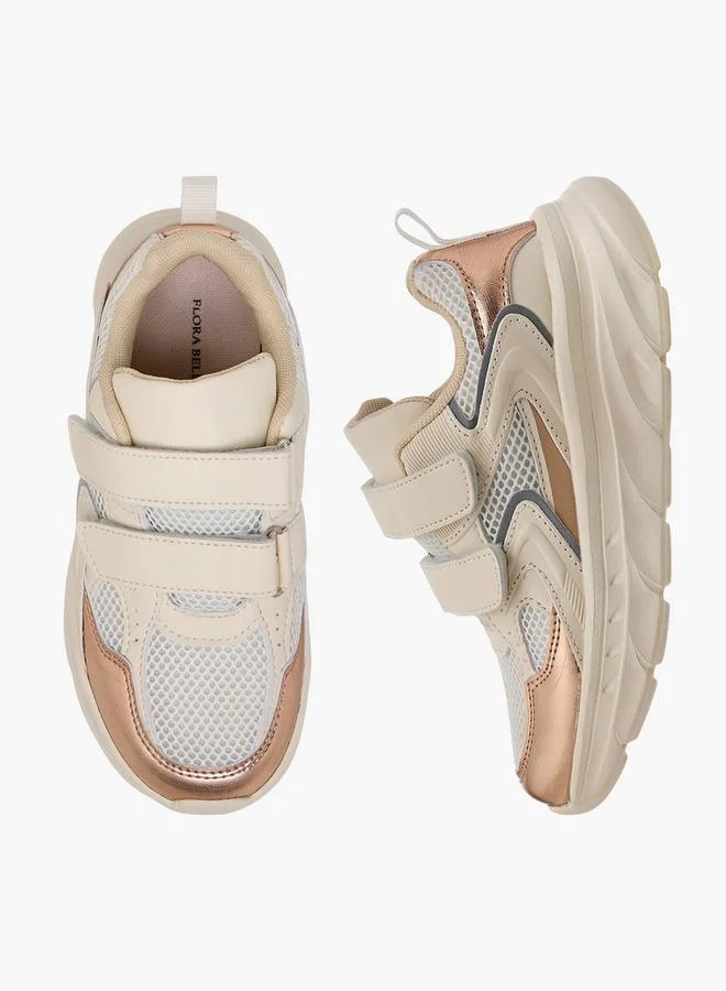 فلورا بيلا من شو إكسبرس سنيكرز بناتي بألواح وإغلاق بشريط لاصق