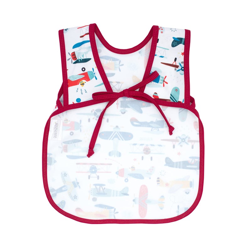 BapronBaby Retro Airplanes Bapron - No Neck Tie Safer Bib for Baby & Toddler - Soft Waterproof Stain Resistant - Machine Washable - Sz Baby/Toddler 6m-3T - Image 3