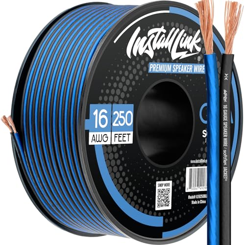Install Link 16 AWG Gauge Speaker Wire Cable Stereo, Car or Home Theater, CCA (250 Feet) - Image 1
