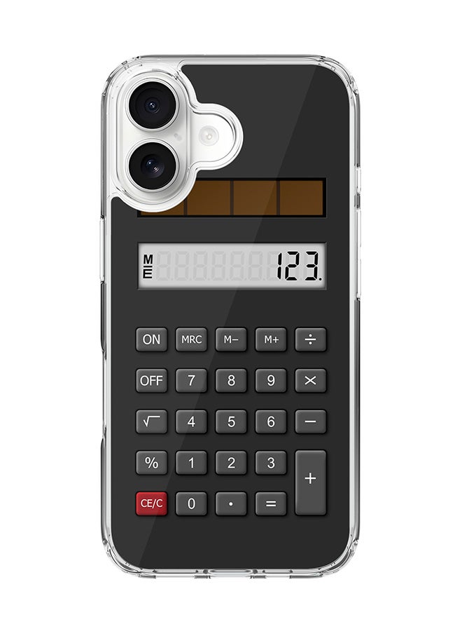 Stylizedd Classic Clear MagSafe Case for iPhone 17 , Hybrid Soft Case Flexible Edges Anti Drop TPU PC Gel Thin Transparent Cover [ Designed for iPhone 17 ] - Calc (Black)