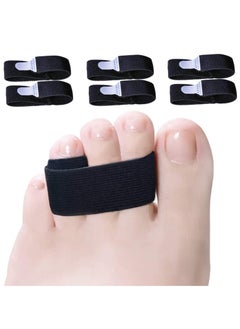KASTWAVE Broken Toe Wraps, 6 Pcs/Pack, Fabric Toe Splint Toe Cushioned Bandages Finger Protectors Straightener Hammer Toe Separators  - Image 1