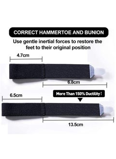 KASTWAVE Broken Toe Wraps, 6 Pcs/Pack, Fabric Toe Splint Toe Cushioned Bandages Finger Protectors Straightener Hammer Toe Separators  - Image 2