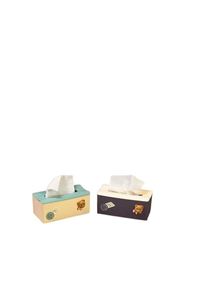 Stylish and practical tissue box for organizing spaces, providing you with a convenient and excellent way to keep tissues at your fingertips L (Navy) - Image 1