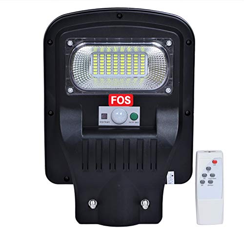 FOS Solar LED Street Light 20W with Remote Control (Cool White 6500k | IP65 Water-Proof) - Image 1