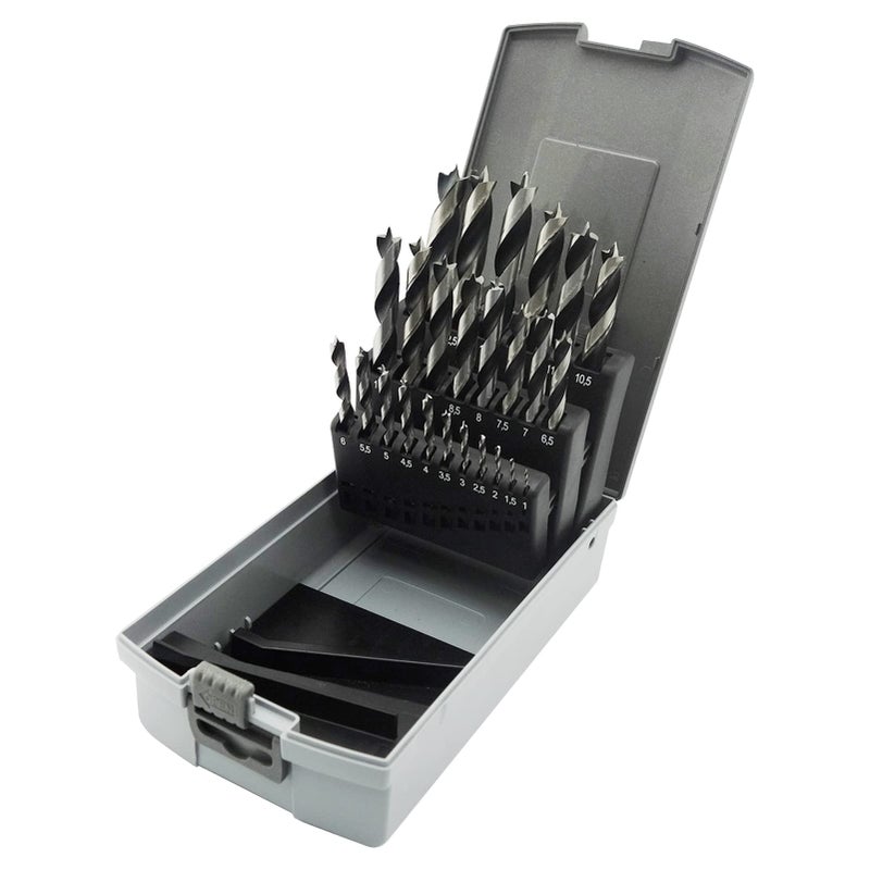 NORTOOLS Brad Point Wood Drill Bit Set 25 PCS HCS Wooden Drills for Woodworking DIY Lover Carpenter - Image 1