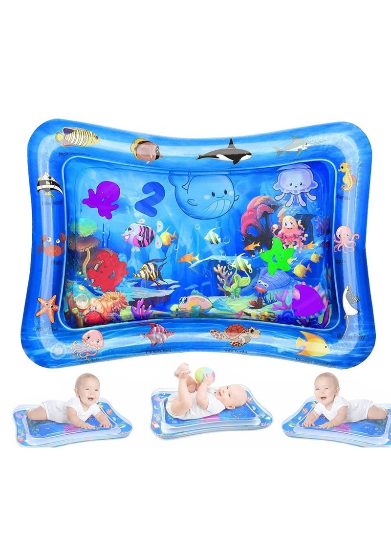 SYOSI Kid Inflatable Tummy Time Water Play Mat Toys for Infants Toddlers Perfect Sensory 3 6 9 Months Newborn Baby Girls Boys Early Development Activity Centers  - Image 1