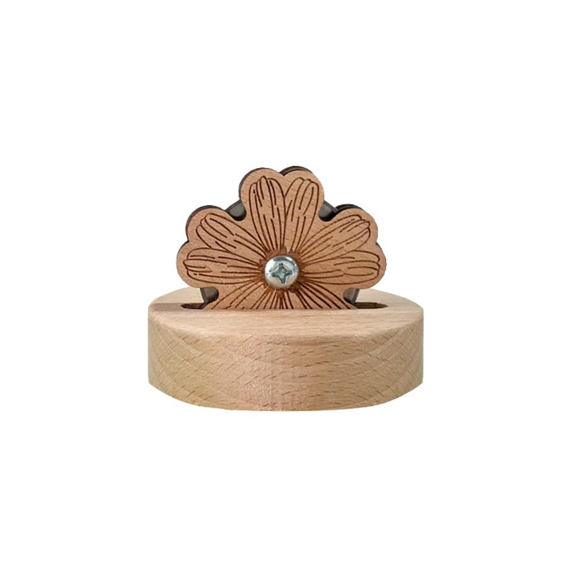 Thread Cutter Blade Tool for Sewing with Flower Shape Solid Wooden Sewing Tools 1 Piece