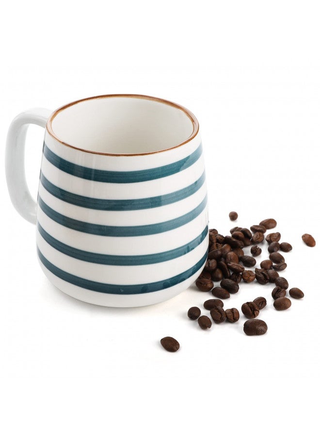 DEAYOU 4 Pack Porcelain Coffee Mugs, 17 Oz Ceramic Coffee Cups with Handles for Tea, Cappucino, Milk - Image 4