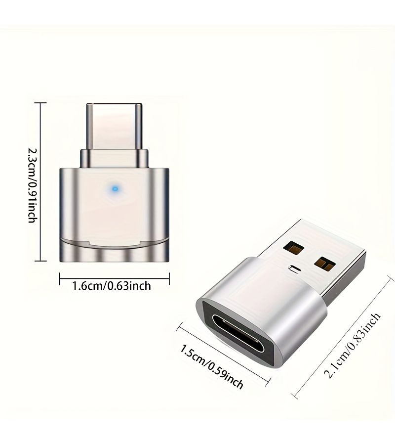 2 Pack USB C TF Card Reader And USB C To USB A Adapter Type C Memory Card OTG Adapter For iPhone 16 15 Samsung Galaxy Phones Silvery Black - Image 2