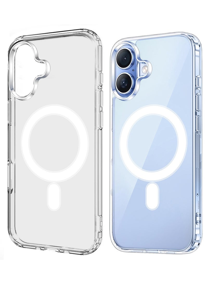 CATANES 2 Packs Magnetic Clear Case for iPhone 17 - One Case One 3D Screen Protector - MagSafe Compatible Shockproof TPU Drop Protection Slim Transparent Cover - Image 2