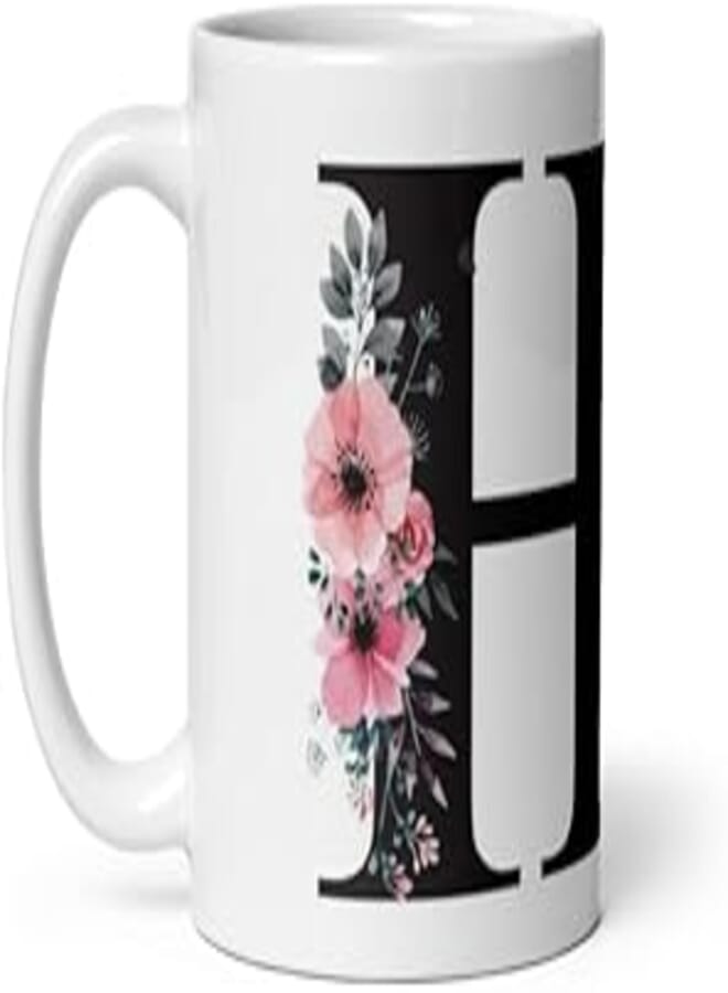 Creative Printed Mug With Special Design - Letter H 