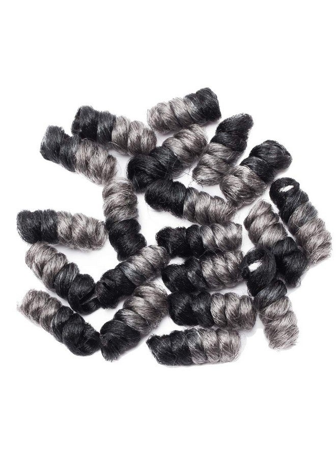 S-noilite [3 Packs] Small Jamaican Bounce Hair Jumpy Wand Curl Crochet Hair Toni Curl Crochet Twist Hair Extension Synthetic Kenzie Curl 20 Roots/Pack Saniya Curl Braiding Hair (10Inch Black To Grey) - Image 5