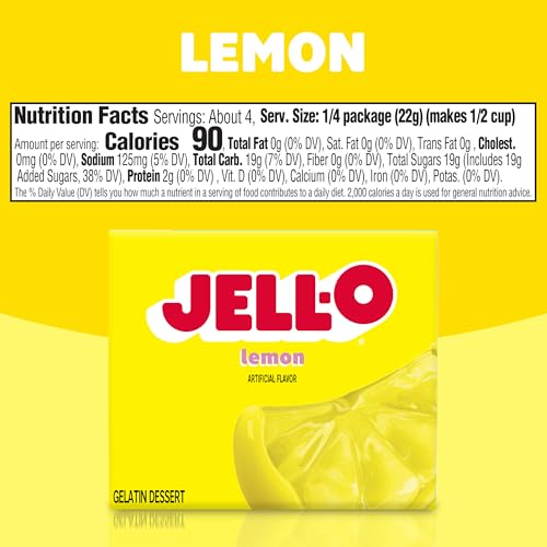 Jell-O Lemon Gelatin Dessert Mix, 3 oz Box - Image 2