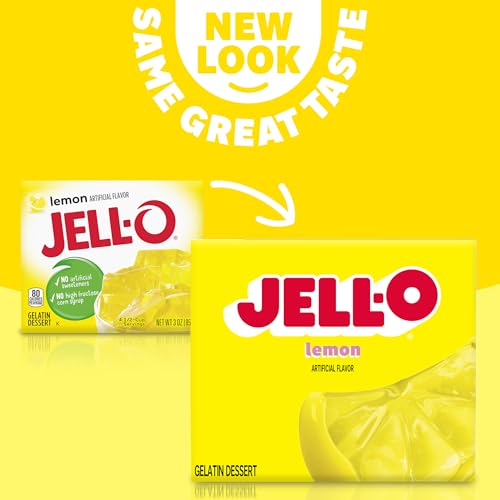 Jell-O Lemon Gelatin Dessert Mix, 3 oz Box - Image 4