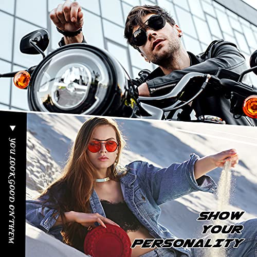 CGID Retro Steampunk Round Polarized Sunglasses Men Womens Metal Side Shield UV400 Protection - Image 2