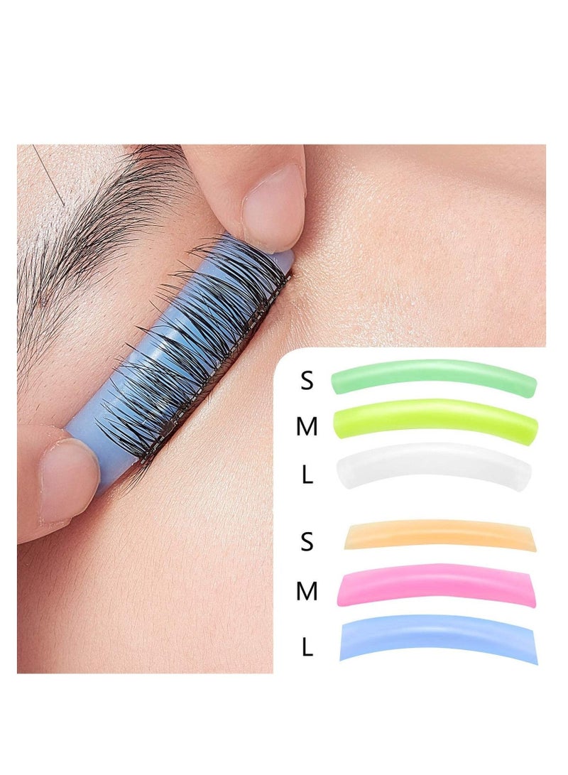 SYOSI وسادات تمويج الرموش 24 قطعة وسادات تمويج الرموش وسادات تمويج الرموش المصنوعة من السيليكون وسادات رفع الرموش ووسادات تجعيد الرموش القابلة لإعادة التعبئة لرفع الرموش S M L - Image 5