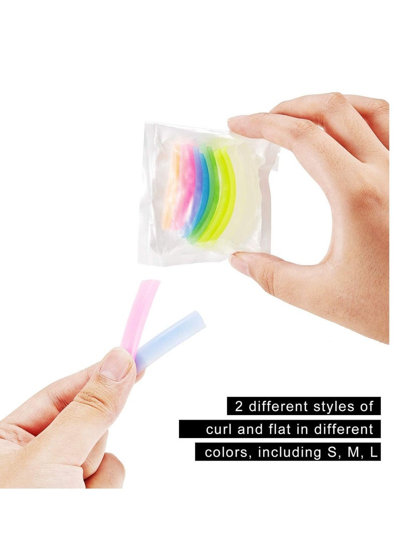 SYOSI وسادات تمويج الرموش 24 قطعة وسادات تمويج الرموش وسادات تمويج الرموش المصنوعة من السيليكون وسادات رفع الرموش ووسادات تجعيد الرموش القابلة لإعادة التعبئة لرفع الرموش S M L - Image 3