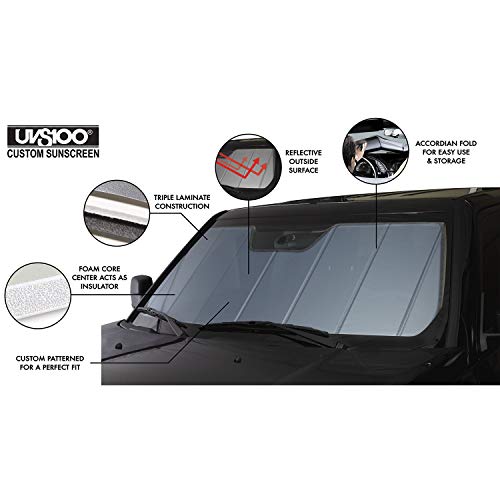 Covercraft UVS100 Custom Sunscreen | Fits 2014-2019 Chevrolet Silverado/GMC Sierra 1500 (19 Old Body), 2015-2019 Silverado/Sierra 2500/3500 | Blue Metallic - Image 3