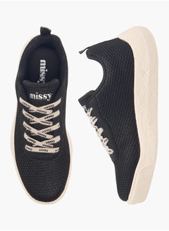 MISSY Women Missy Textured Sneakers with Printed Lace-Up Closure Ramadan Collection  - Image 1