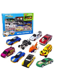 FunBlast Metal Master Mini Diecast Car Toy - Pack of 10 Pcs Metal Racing Car Toys, Push & Go Metal Car Toy Packet Play Set Toys for Kids, Children, Boys (B) - pzsku/Z9D155F8CFA46120BEF6CZ/45/_/1740119073/8524deae-f47f-4022-9103-ddef6ec22fe5