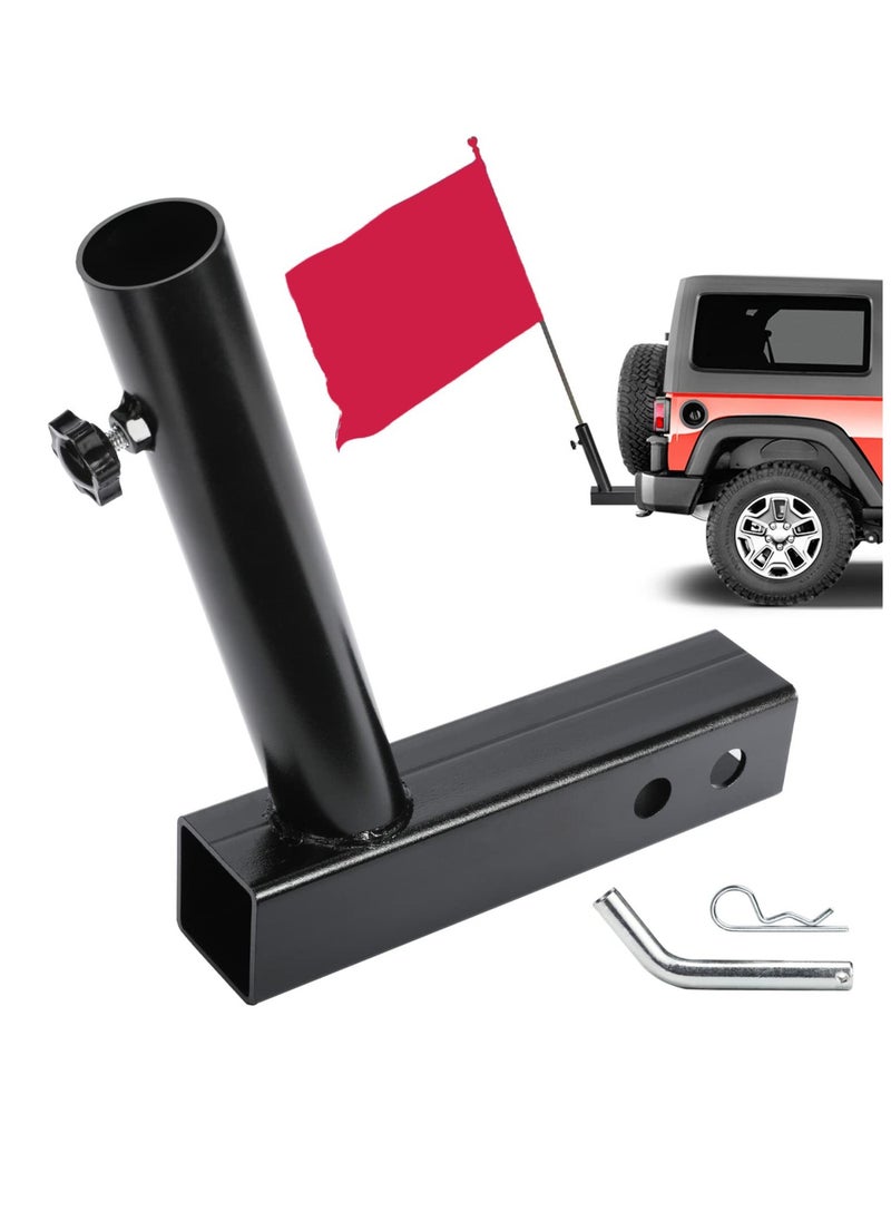 Excefore Hitch Flag Pole Holder, Flagpole Hitch Mount, Car Angled Flag Pole Holder, Universal Fit for Standard 2 inches Hitch Receivers, for Truck, SUV, RV, Pickup, Camper  - Image 1