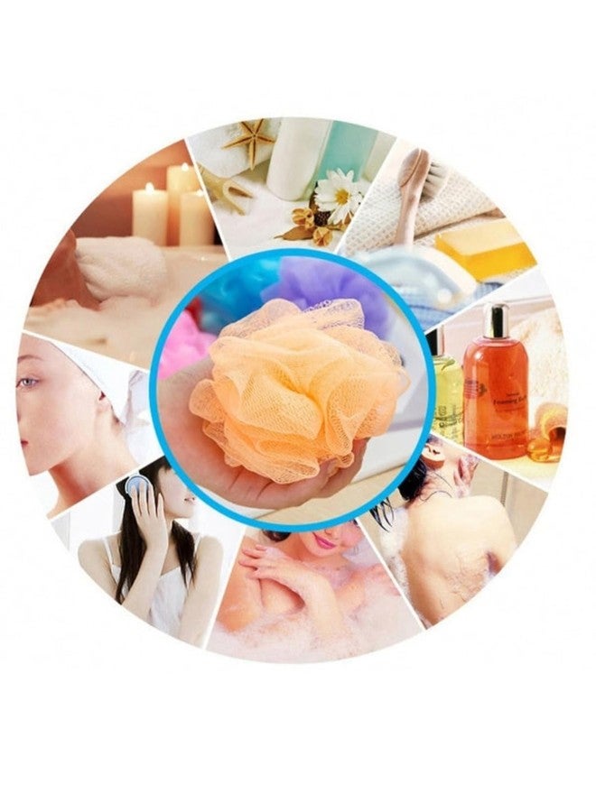 Soft Bath Loofah Sponge, Pink, Exfoliating Shower Mesh Pouf for Body Cleaning, Quick Dry Scrubber - Image 2