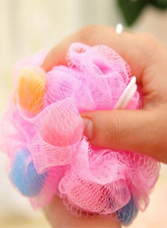 Soft Bath Loofah Sponge, Pink, Exfoliating Shower Mesh Pouf for Body Cleaning, Quick Dry Scrubber - Image 5
