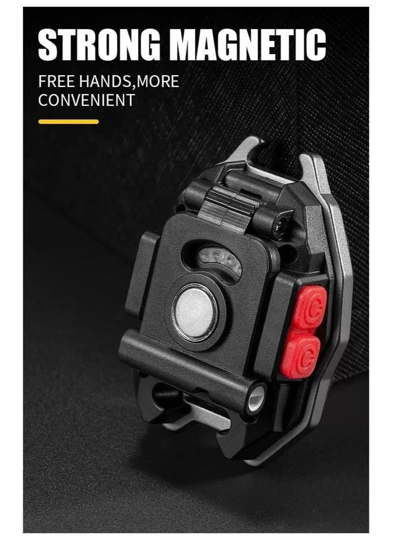 Generic - Mini LED Working Light Portable Keychain Flashlight Camping COB Lamp For Bottle Opener Strong Magnet Emergency Whistle Keychain Light - Image 1